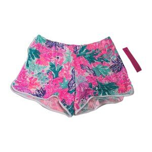Lilly Pulitzer PJ Knit Shorts Multi Seaside Carnivale Knit Small - New
